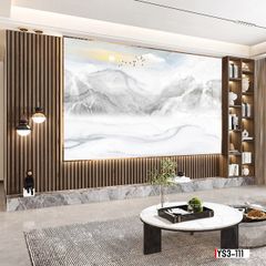 TRANH PVC ỐP TƯỜNG - PHÒNG KHÁCH VÁCH TIVI - TRANH VÂN ĐÁ PHONG CẢNH - KHỔ LỚN - MÃ: ys3-111