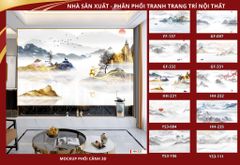 BST149 - TRANH PVC ỐP TƯỜNG - PHÒNG KHÁCH VÁCH TIVI - TRANH VÂN ĐÁ PHONG CẢNH - KHỔ LỚN