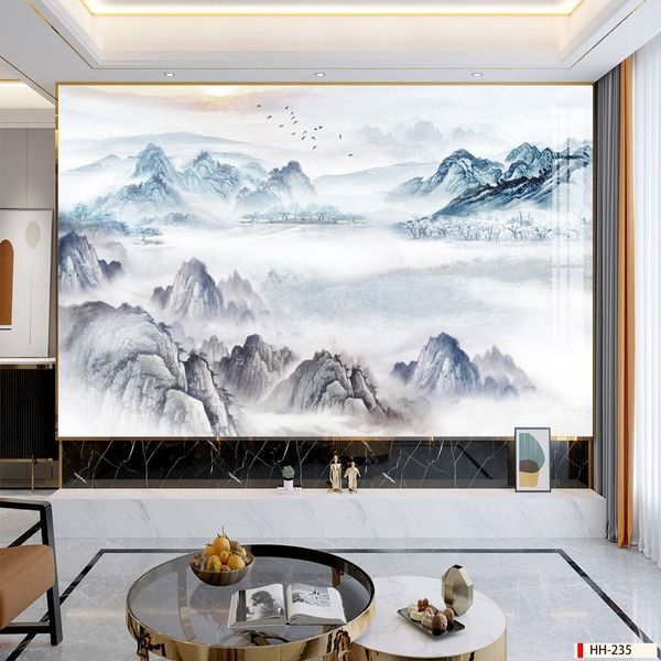 TRANH PVC ỐP TƯỜNG - PHÒNG KHÁCH VÁCH TIVI - TRANH VÂN ĐÁ PHONG CẢNH - KHỔ LỚN - MÃ:HH-235