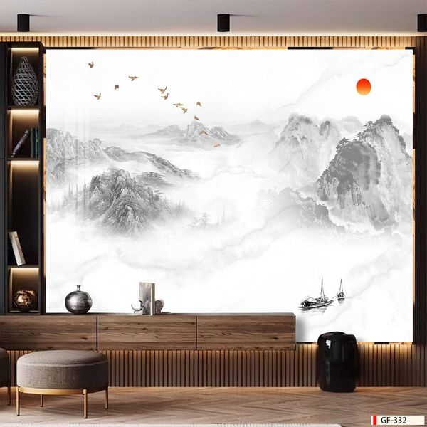 TRANH PVC ỐP TƯỜNG - PHÒNG KHÁCH VÁCH TIVI - TRANH VÂN ĐÁ PHONG CẢNH - KHỔ LỚN - MÃ: GF-332