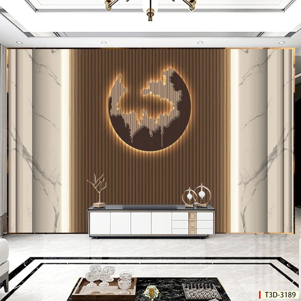 BST150 - TRANH DÁN TƯỜNG 3D - PHÒNG KHÁCH - PHONG CÁCH HIỆN ĐẠI - KHỔ LỚN