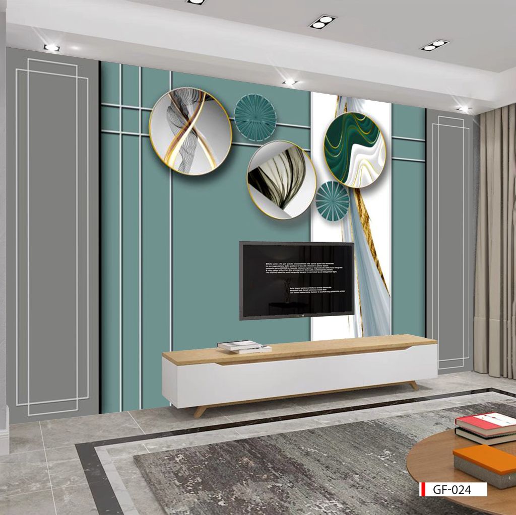 BST150 - TRANH DÁN TƯỜNG 3D - PHÒNG KHÁCH - PHONG CÁCH HIỆN ĐẠI - KHỔ LỚN