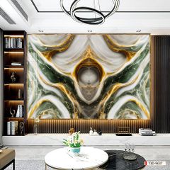 BST152 - TẤM PVC ỐP TƯỜNG - TRANG TRÍ PHÒNG KHÁCH, SAU SOFA, LỄ TÂN - TRANH VÂN ĐÁ ĐỐI XỨNG - KHỔ LỚN