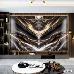 BST152 - TẤM PVC ỐP TƯỜNG - TRANG TRÍ PHÒNG KHÁCH, SAU SOFA, LỄ TÂN - TRANH VÂN ĐÁ ĐỐI XỨNG - KHỔ LỚN