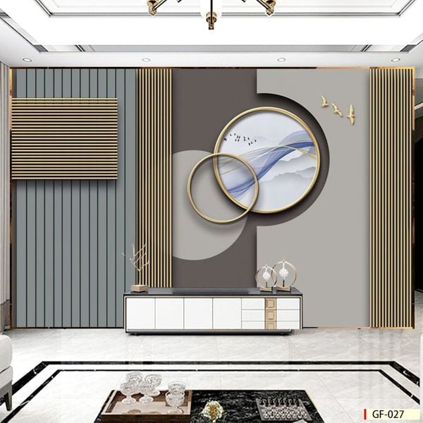 TRANH DÁN TƯỜNG 3D - PHÒNG KHÁCH - PHONG CÁCH HIỆN ĐẠI - KHỔ LỚN- MÃ: ys3-027