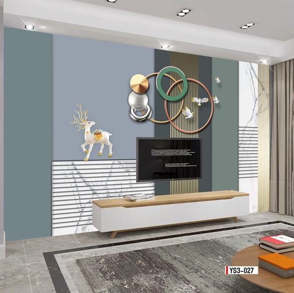 TRANH DÁN TƯỜNG 3D - PHÒNG KHÁCH - PHONG CÁCH HIỆN ĐẠI - KHỔ LỚN- MÃ: GF-027