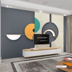 TRANH DÁN TƯỜNG 3D - PHÒNG KHÁCH - PHONG CÁCH HIỆN ĐẠI - KHỔ LỚN- MÃ: GF-023