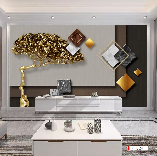 TRANH DÁN TƯỜNG 3D - PHÒNG KHÁCH - PHONG CÁCH HIỆN ĐẠI - KHỔ LỚN- MÃ: FF-324