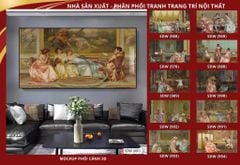 BST154 - TRANH TREO TƯỜNG - TRANH PHỤC HƯNG TÂN CỔ ĐIỂN- KHỔ LỚN - TRANH PHÒNG KHÁCH - 2024