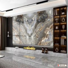 TẤM PVC ỐP TƯỜNG - TRANG TRÍ PHÒNG KHÁCH, SAU SOFA, LỄ TÂN - VÂN ĐÁ ĐỐI XỨNG - KHỔ LỚN - MÃ: T3D-6622A