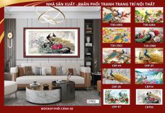 BST160 - TRANH TREO TƯỜNG - PHÒNG KHÁCH, SAU SOFA - CHỦ ĐỀ CÔNG PHU THÊ VIÊN MÃN - KHỔ LỚN