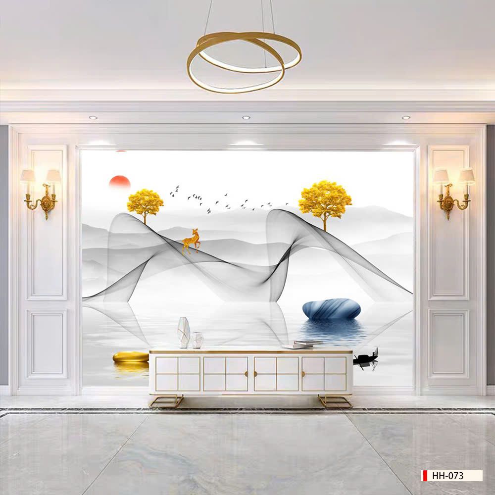 BST163 - TẤM ỐP VÂN ĐÁ HIỆN ĐẠI KẾT HỢP - VÁCH TIVI, PHÒNG KHÁCH