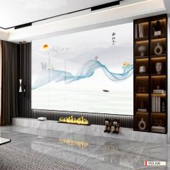 BST163 - TẤM ỐP VÂN ĐÁ HIỆN ĐẠI KẾT HỢP - VÁCH TIVI, PHÒNG KHÁCH
