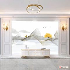 BST163 - TẤM ỐP VÂN ĐÁ HIỆN ĐẠI KẾT HỢP - VÁCH TIVI, PHÒNG KHÁCH