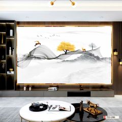 BST163 - TẤM ỐP VÂN ĐÁ HIỆN ĐẠI KẾT HỢP - VÁCH TIVI, PHÒNG KHÁCH