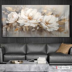 212 - TRANH TREO TƯỜNG PHÒNG KHÁCH HIỆN ĐẠI SANG TRỌNG -TRANH HOA, BÌNH HOA 3D | T3D-11103