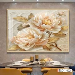 282 TRANH TREO TƯỜNG HOA 3D - TRANH TREO PHÒNG ĂN - TRANH TREO PHÒNG BẾP | MÃ TRANH T3D-11902