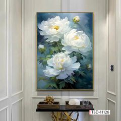 589 - TRANH TREO HÀNH LANG, LỐI ĐI- TRANH TRANG TRÍ - TRANH TREO TƯỜNG HOA BÌNH HOA - KIỂU TRANH LIỀN KHỔ | MÃ  T3D-11126