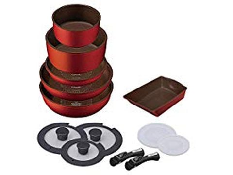 Bộ nồi chảo Nhật nội địa IRIS OHYAMA H-IS-SE13P cán rời