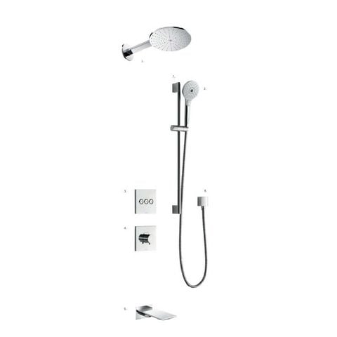 Bộ sen tắm âm tường cao cấp nội địa Nhật TOTO  – Sen trần, tay sen, van nhiệt cao cấp