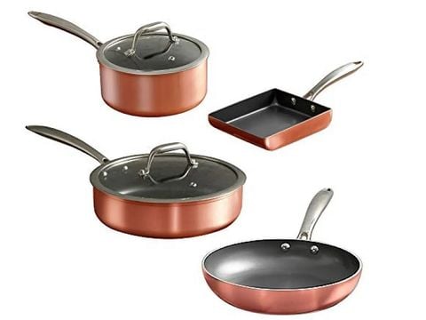 Bộ nồi bếp từ IH Iris Ohyama Diamon Grace 6 Set chống dính