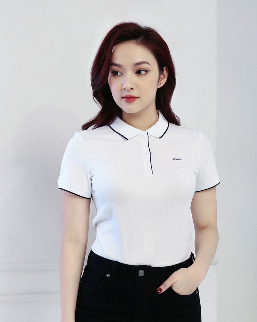 Áo polo nữ Malia chất liệu Cotton tự nhiên cao cấp - MPO02