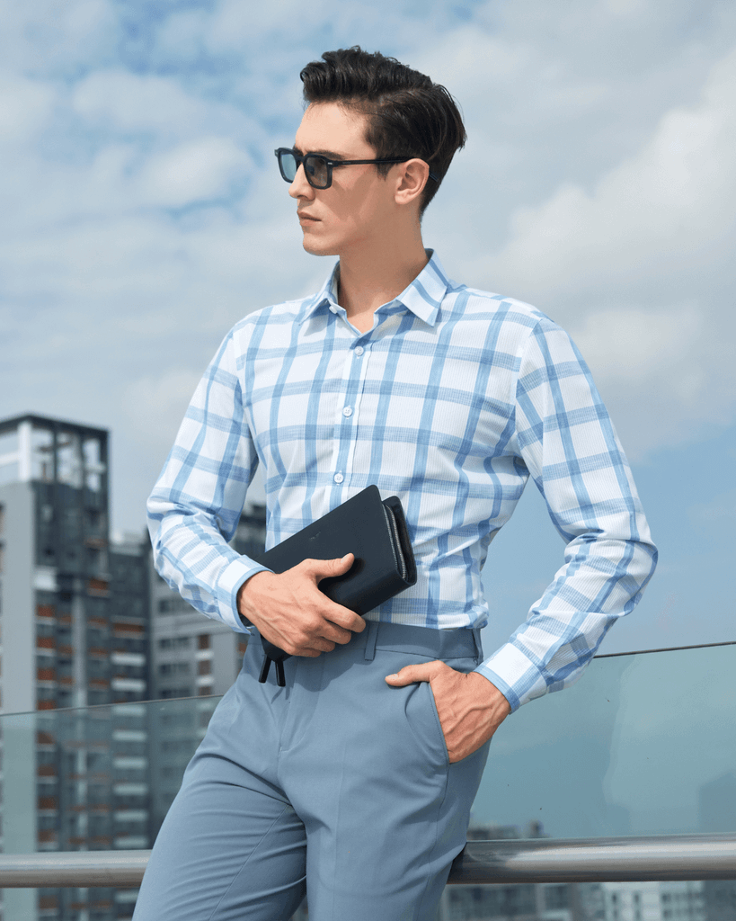 Áo sơ mi dài tay nam W&W chất liệu Cotton thoáng mát mềm mịn - WLS246S