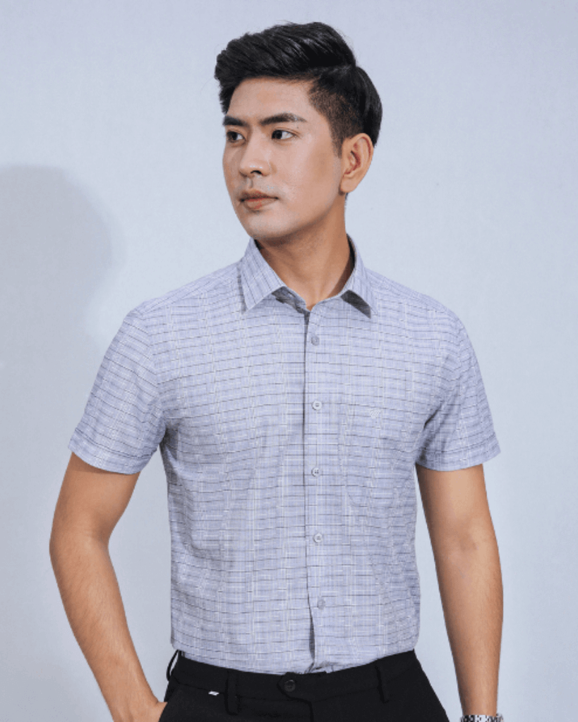 Áo sơ mi ngắn tay nam W&W chất liệu Cotton thoáng mát thấm hút tốt - WSS225B