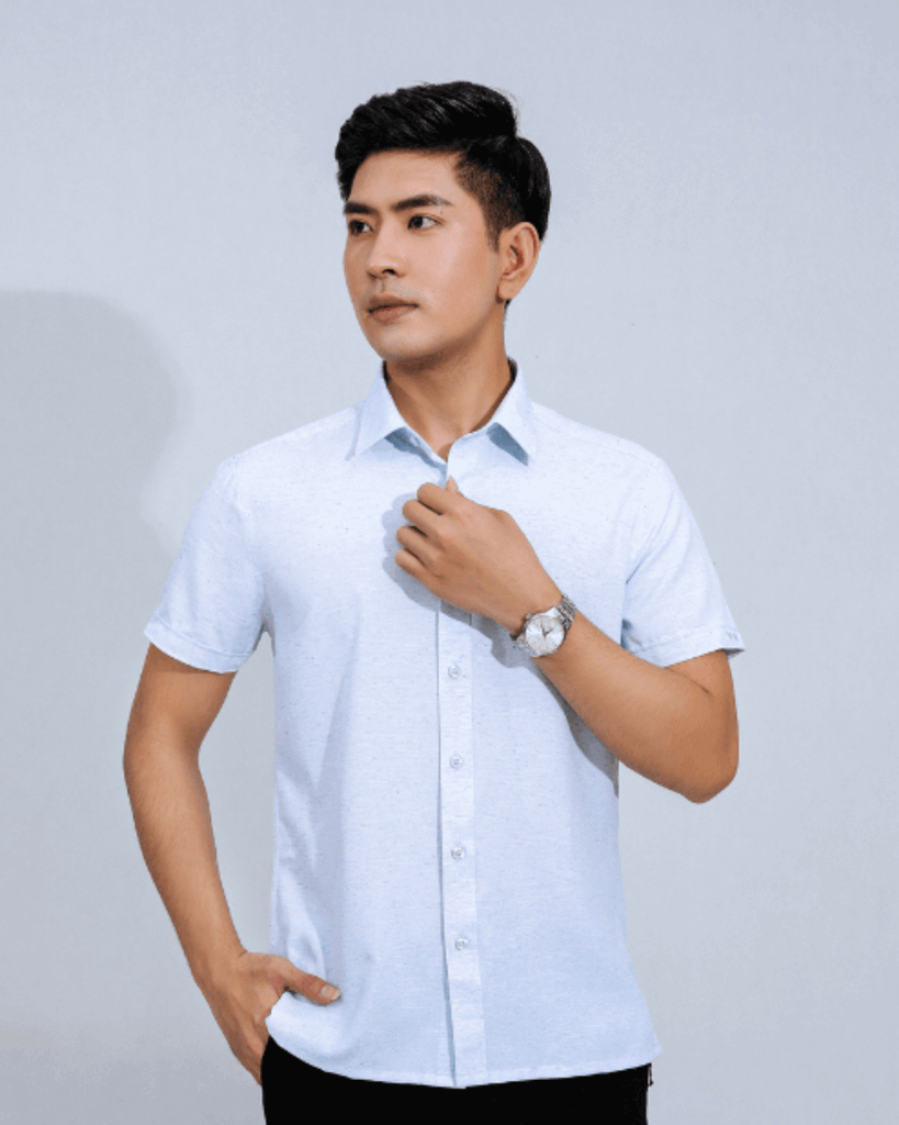 Áo sơ mi ngắn tay nam W&W chất liệu Seashell thấm hút tốt cách nhiệt cao -  WSS226B