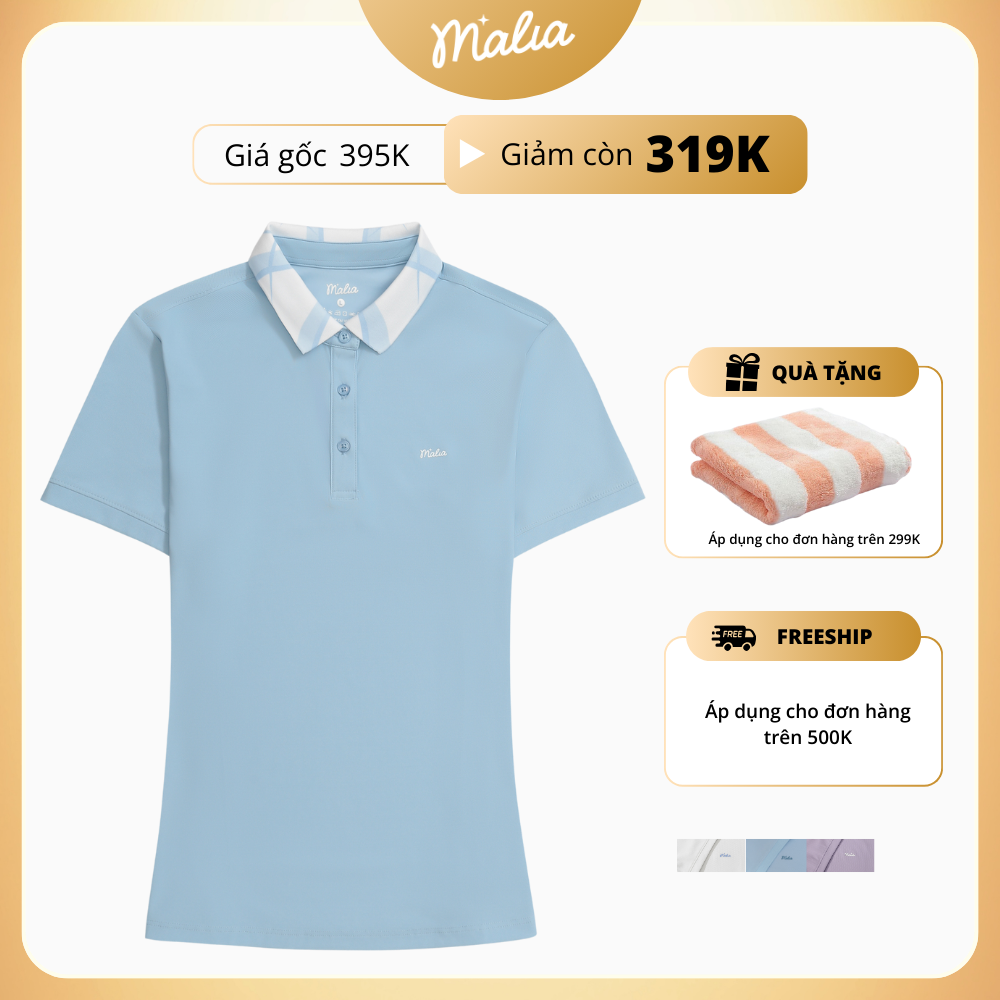 Áo polo nữ Malia chất liệu Nylon mịn mượt, mỏng nhẹ - MPO11