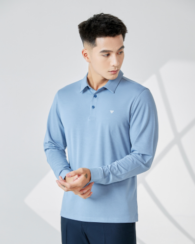 Polo nam dài tay W&W chất liệu Polyester cao cấp - POLO15