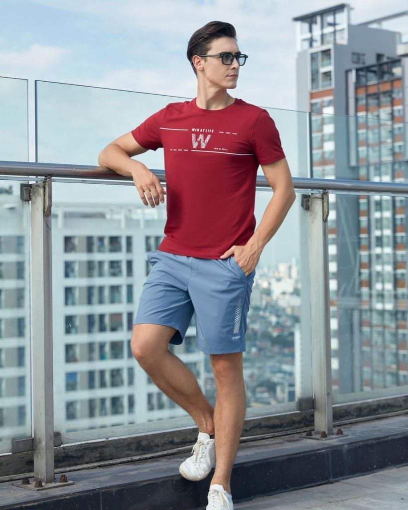 Short gió nam W&W chất liệu Polyester thoáng mát, bền màu - WSH48P