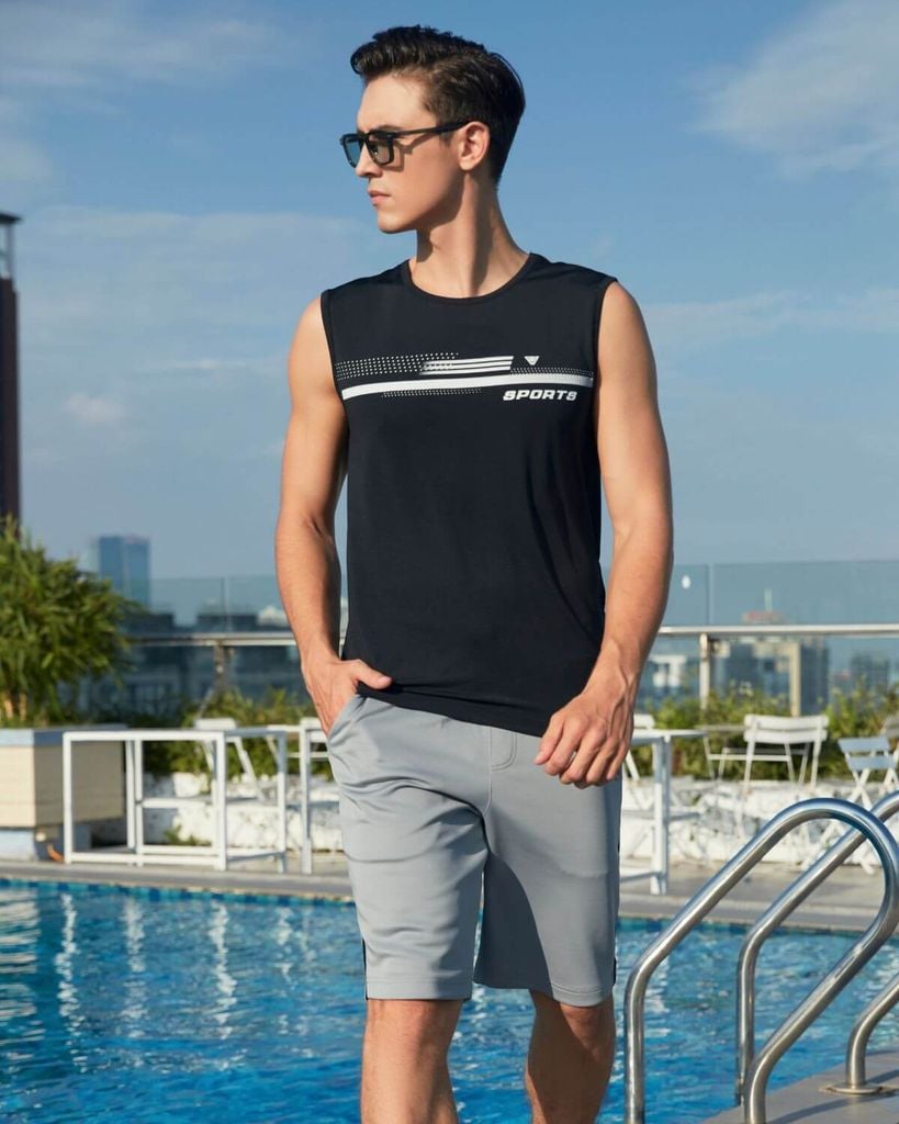 Quần Short Thể Thao Vải Interlock Đanh Mịn Thoáng Mát Chống Nhăn - WSH56K