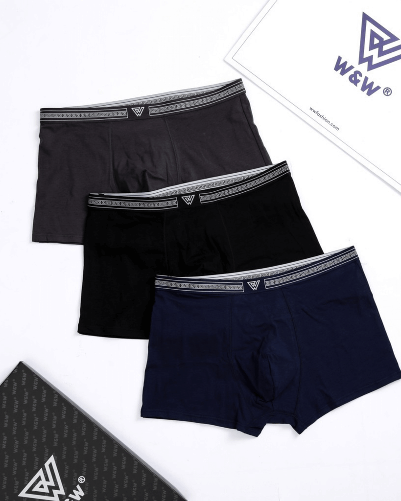 Sịp boxer nam W&W chất liệu Cotton thoáng mát co giãn tốt - WUW32