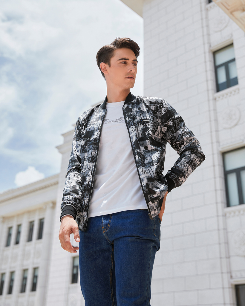 Áo khoác gió nam W&W chất liệu 100% Polyester giữ ấm tốt, chống nước - WJK25