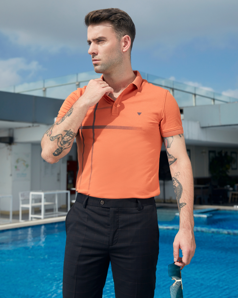 Áo polo nam W&W chất liệu CVC  mềm mại thoáng mát - WPO104S