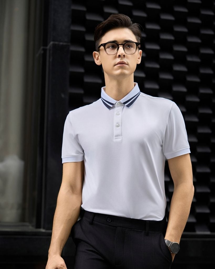 Áo polo nam W&W chất liệu Nylon mỏng nhẹ mềm mịn  - WPO130S