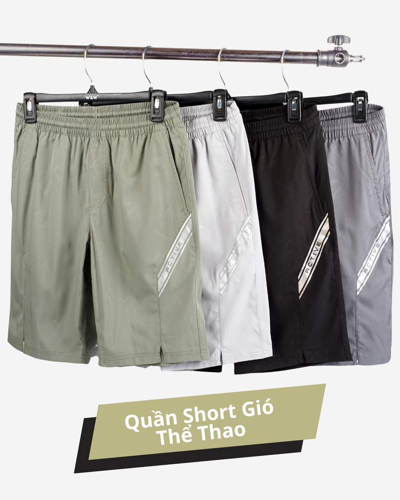 Quần Short Nam W&W chất liệu Polyester Dáng Thể Thao Trẻ Trung Năng Động - WSH38