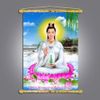 Tranh Quan Âm Bồ Tát - vải canvas nẹp sáo gỗ