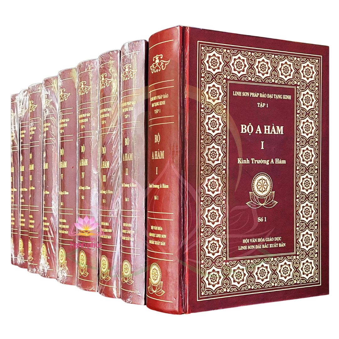 BỘ A HÀM (BÌA NÂU - 9 QUYỂN) - LINH SƠN ĐÀI BẮC