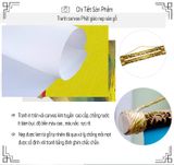 Tranh Quan Âm Bồ Tát - vải canvas nẹp sáo gỗ