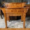 Bàn thờ 2 tầng gỗ tràm bông vàng 127cm