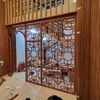 thiết kế vách ngăn phòng khách hình vòm