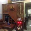 Mẫu vách ngăn phòng khách có bàn thờ treo -PK001