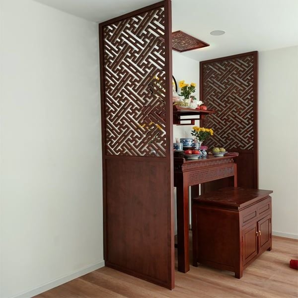 Vách ốp tường phòng thờ - VOT25