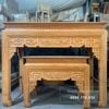 Bàn thờ gỗ sồi hoa sen kèm ghế đôn BT3