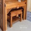 Bàn thờ gia tiên gỗ sồi kem đôn  BT7