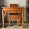 Bàn thờ gỗ sồi 2 tầng kèm tủ BT4