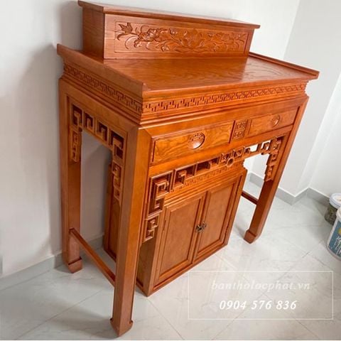  Bàn thờ gỗ sồi 2 tầng kèm tủ BT6 