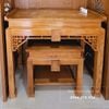 Bàn thờ gia tiên gỗ sồi kem đôn  BT7